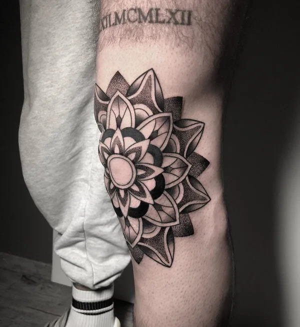 Mandala Knee Tattoo 2