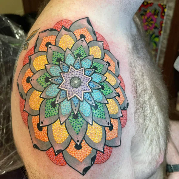 Mandala Shoulder Tattoo 1