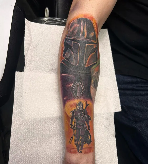 Mandalorian Forearm Tattoo 1