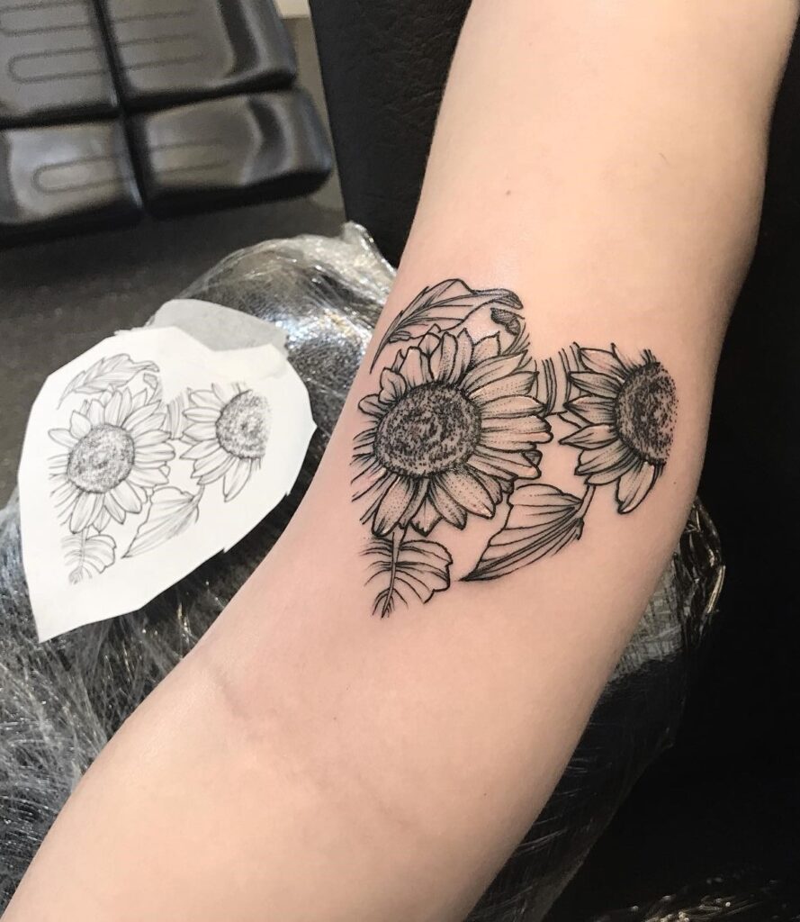 Marigold Floral Tattoo