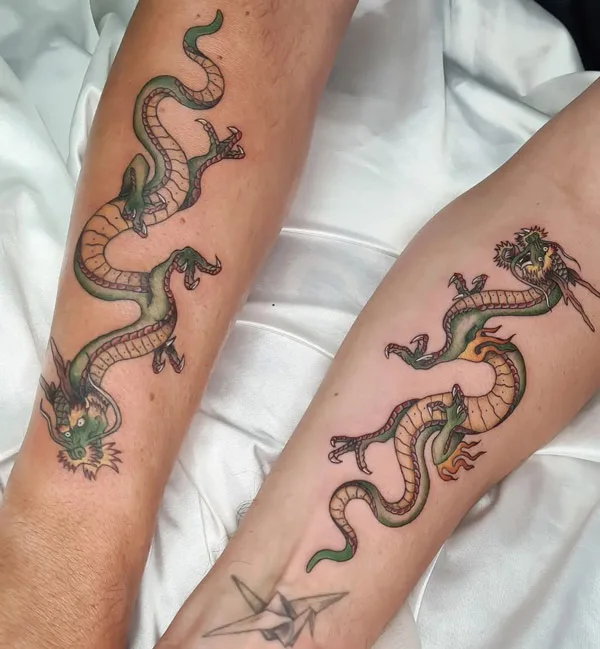 Matching Chinese dragon tattoo
