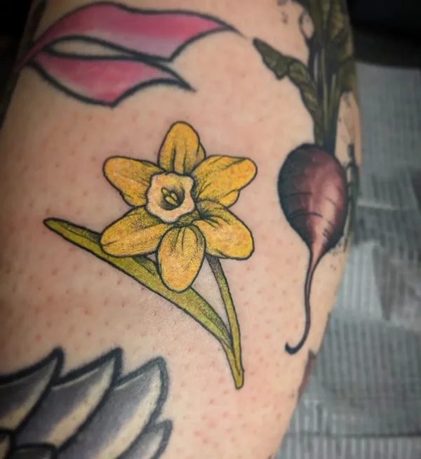 Meaning Of March Birth Flower Tattoo