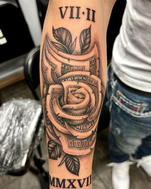 Meaning of money rose tattoo
