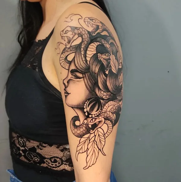 Medusa Half Sleeve Tattoo
