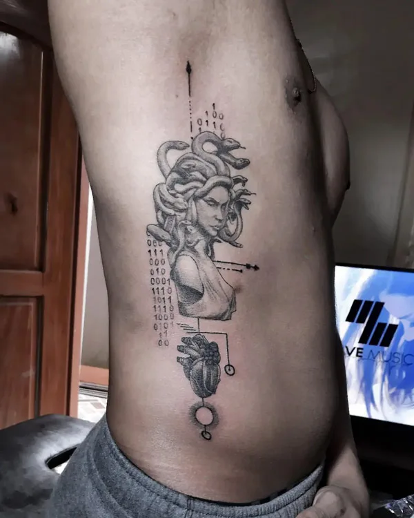 Medusa Rib Tattoo