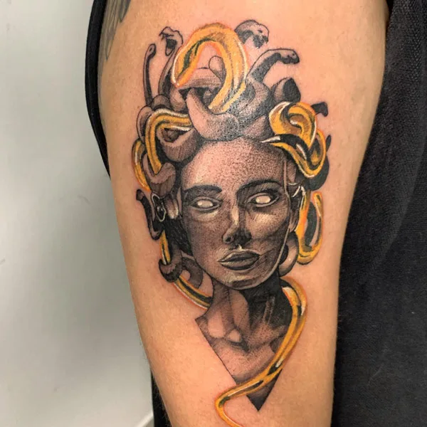 Medusa Statue Tattoo