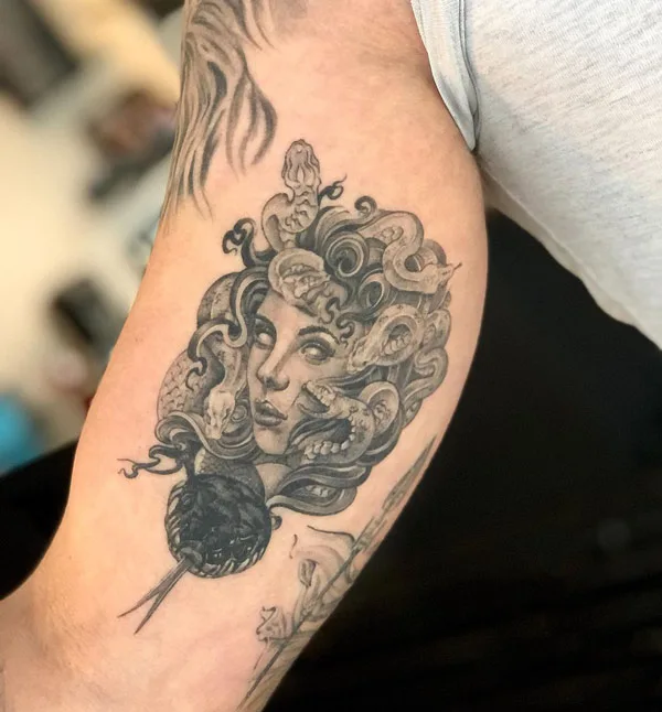 Medusa Tattoo on bicep