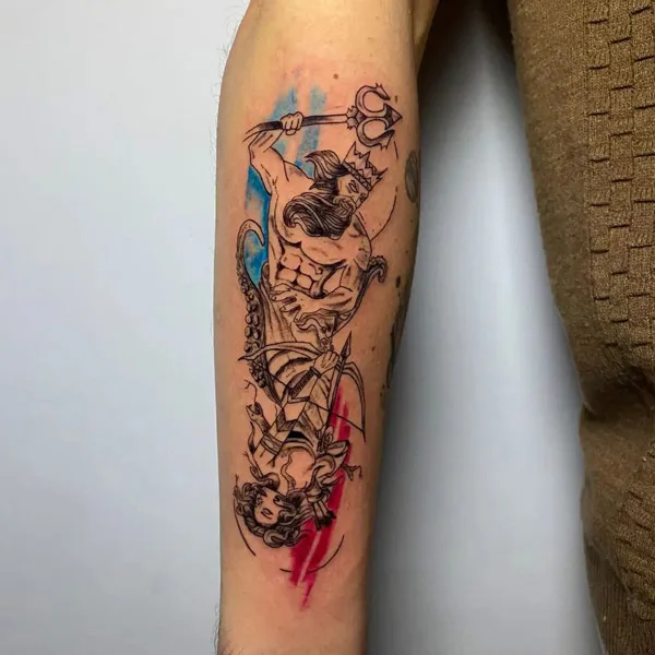 Medusa and Poseidon Tattoo 2