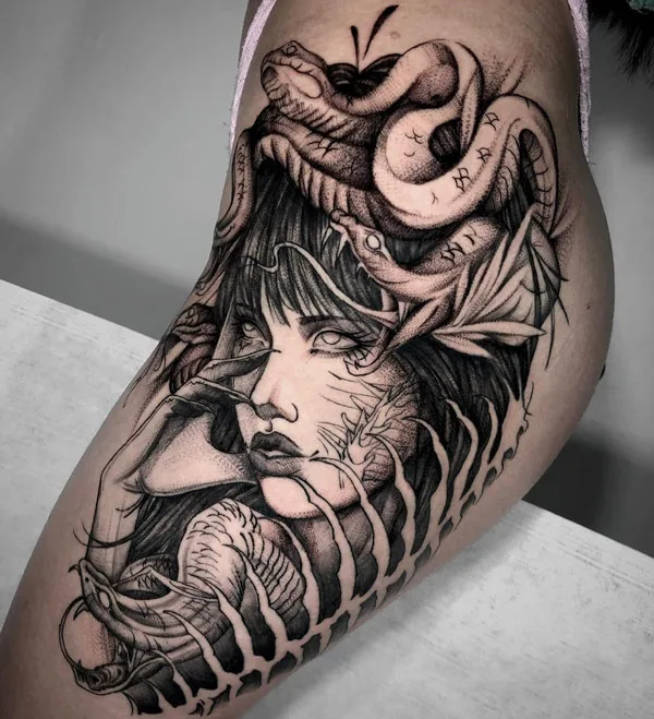 Medusa cover up tattoo