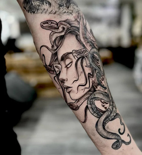 Medusa forearm Tattoo