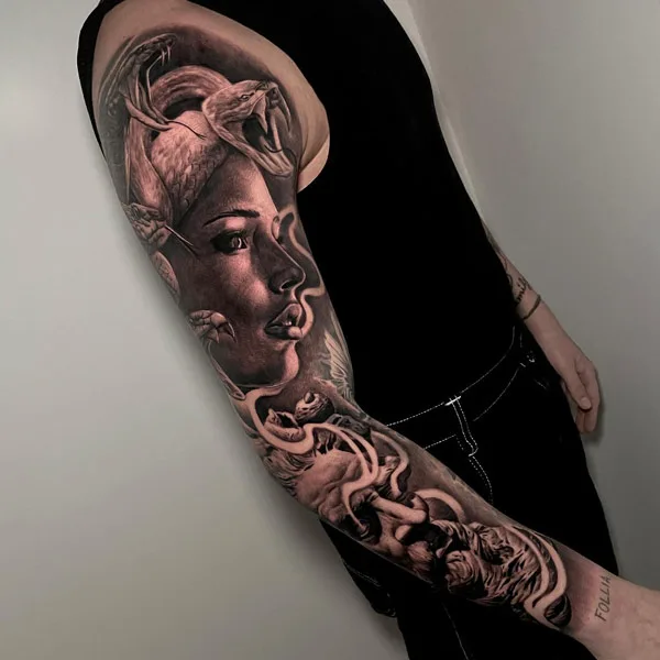 Medusa sleeve tattoo