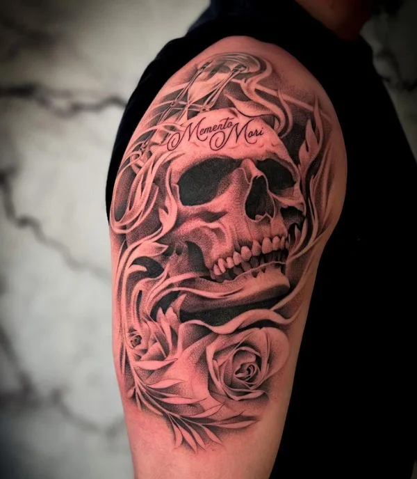 Memento Mori Skull Tattoo 2