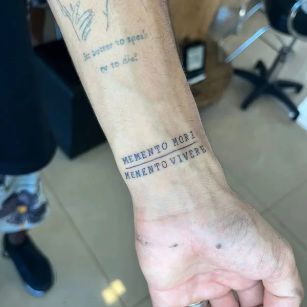 Memento Mori Wrist Tattoo 1