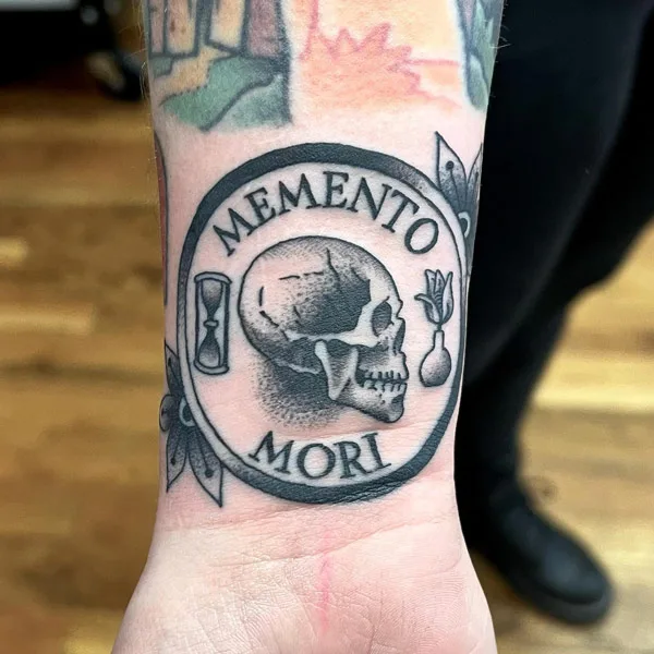 Memento Mori Wrist Tattoo 2
