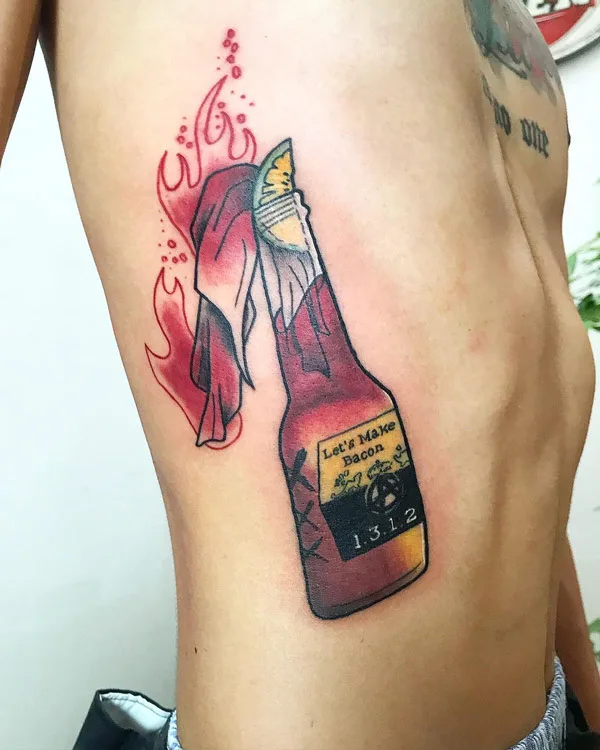 Men’s Rib Cage Tattoo 1
