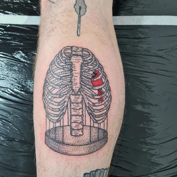 Men’s Rib Cage Tattoo 2