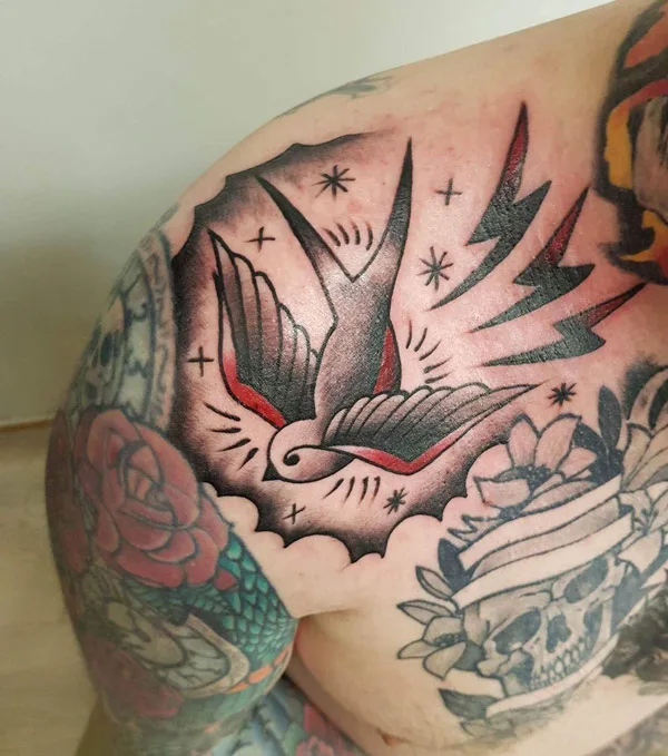 Mens Sparrow Tattoo 2