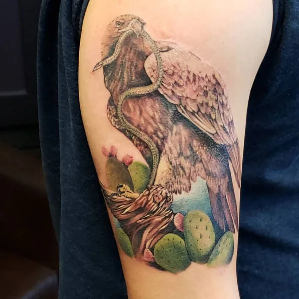 Mexican eagle tattoo 19