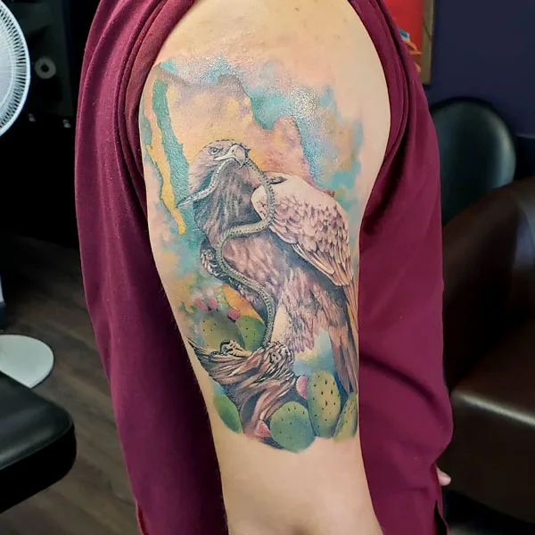 Mexican eagle tattoo 23