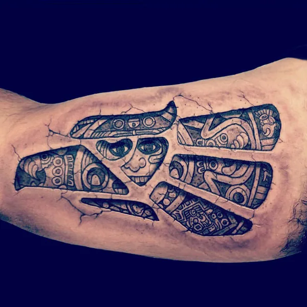Mexican eagle tattoo 4
