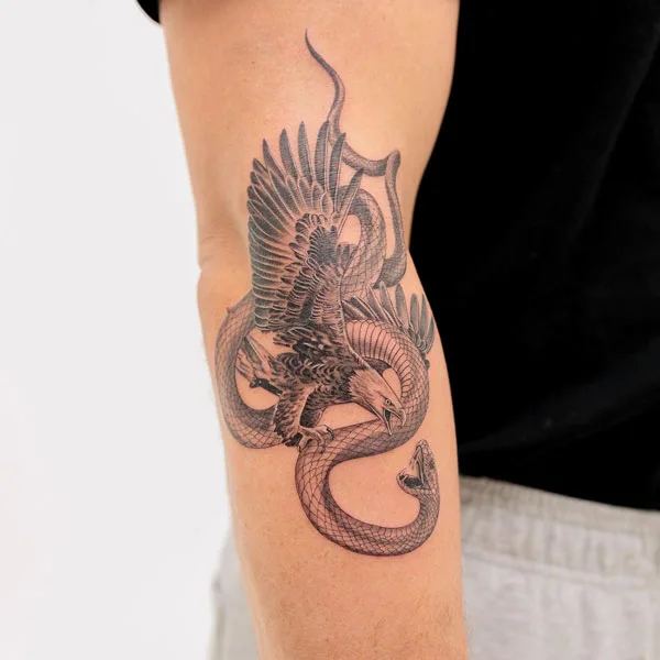 Mexican eagle tattoo 5