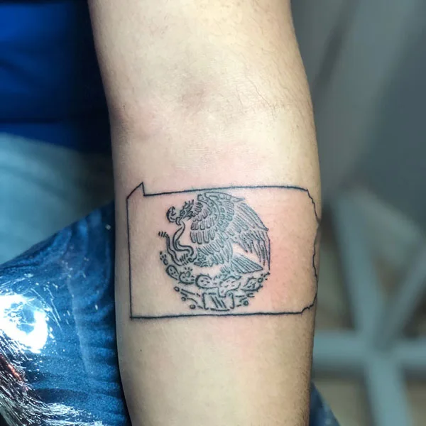 Mexican eagle tattoo 6