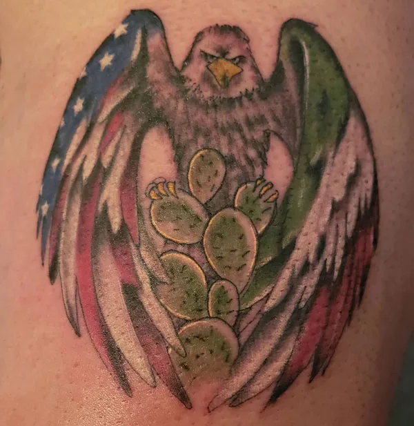 Mexican eagle tattoo 7