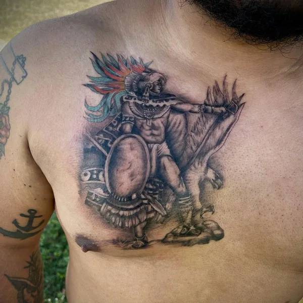 Mexican eagle tattoo 8