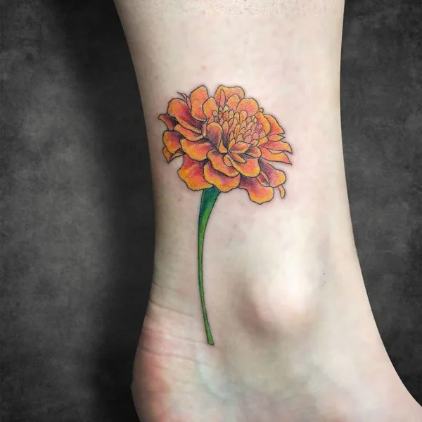 Mexican marigold tattoo 1