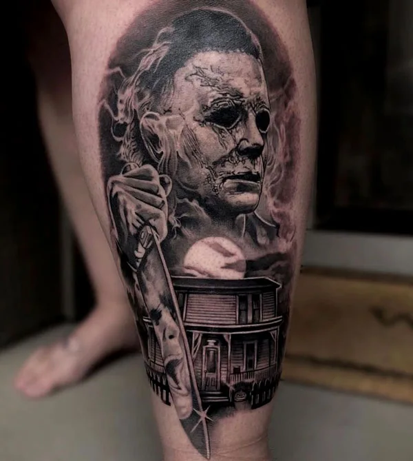 Michael Myers house tattoo