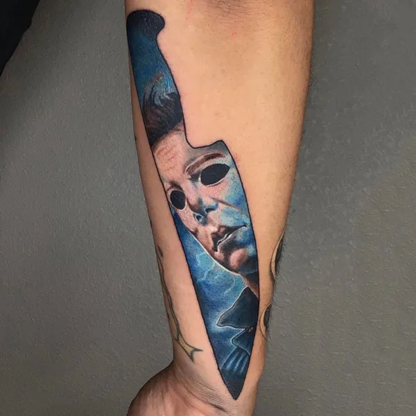 Michael Myers knife tattoo
