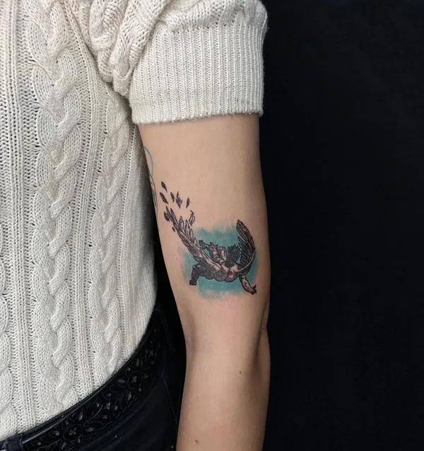 Minimalist Icarus Tattoo 1