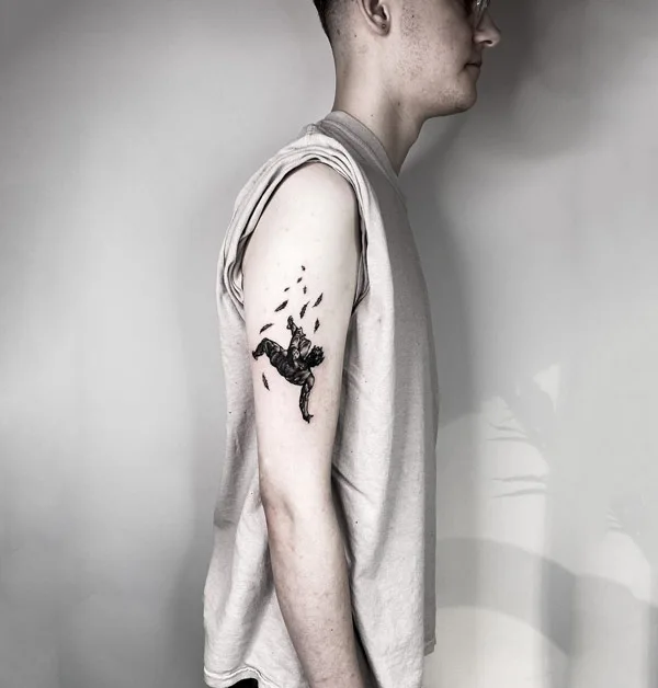Minimalist Icarus Tattoo 2
