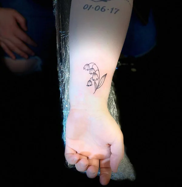 Minimalist Lily of The Valley Tattoo 1