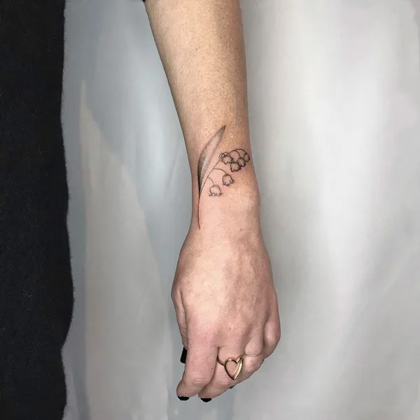 Minimalist Lily of The Valley Tattoo 2