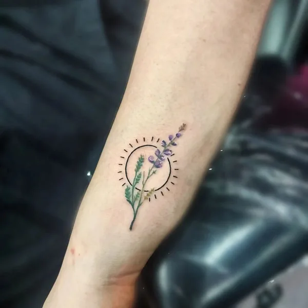 Minimalist Wildflower Tattoo 2