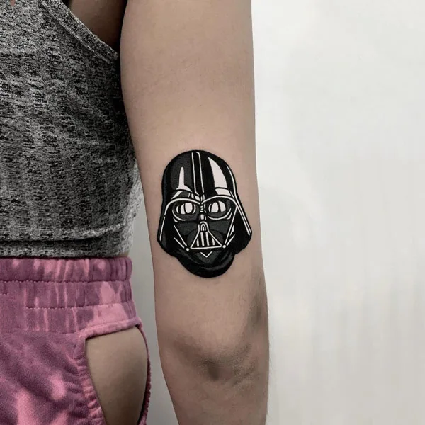 Minimalist darth vader tattoo