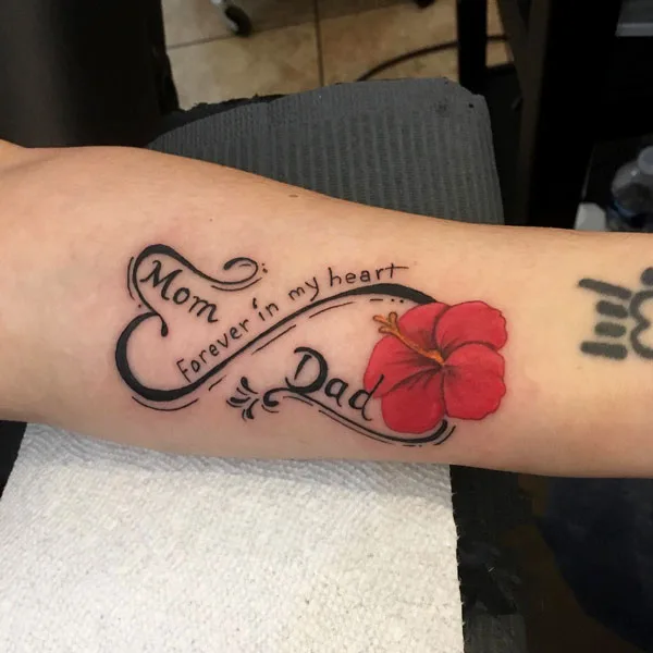 Mom and dad infinity tattoo