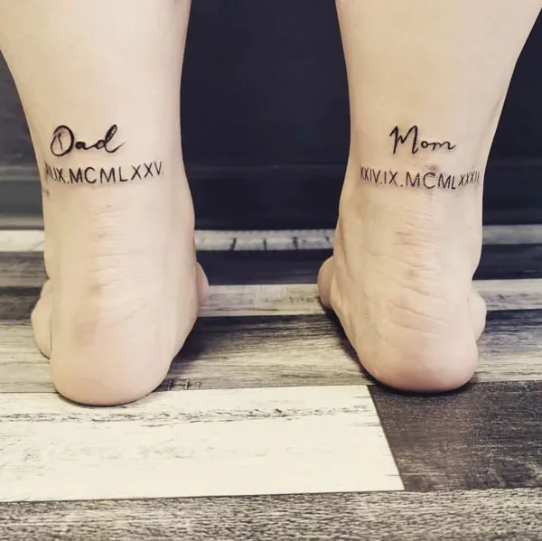 Mom and dad tattoo 45