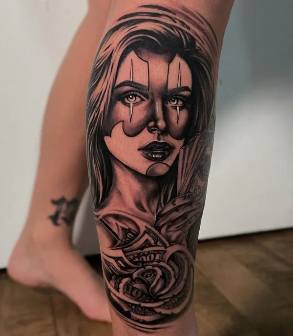 Money Rose Chicano Tattoo 1