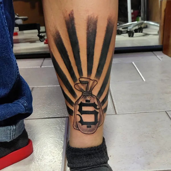 Money bag tattoo 11