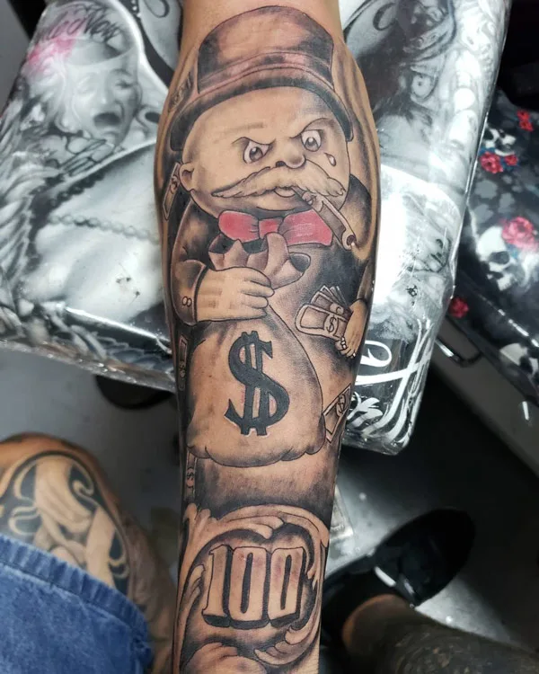 Money bag tattoo 12