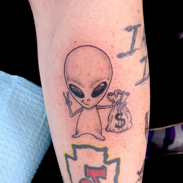 Money bag tattoo 14