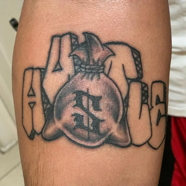 Money bag tattoo 19