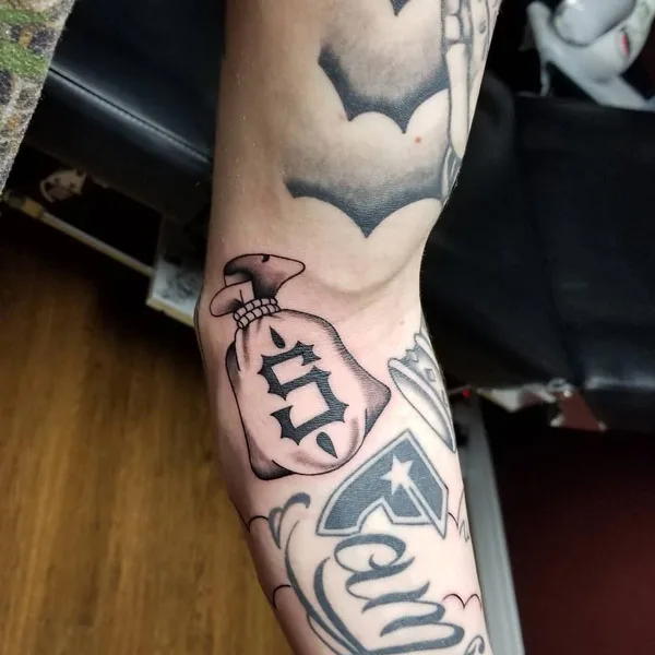 Money bag tattoo 2