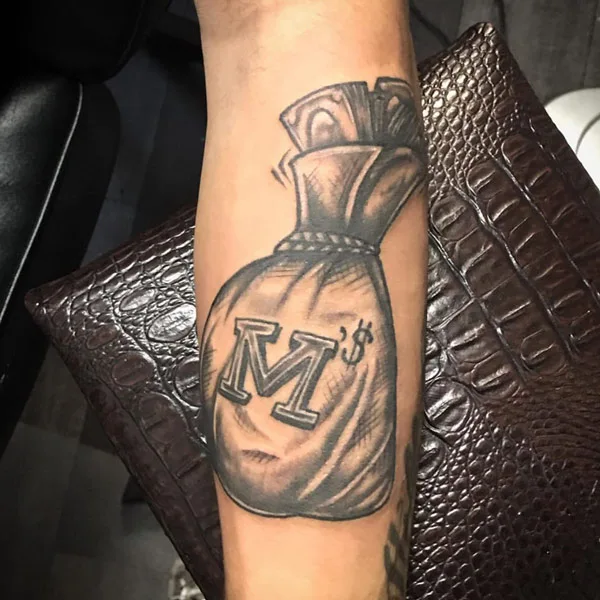 Money bag tattoo 23