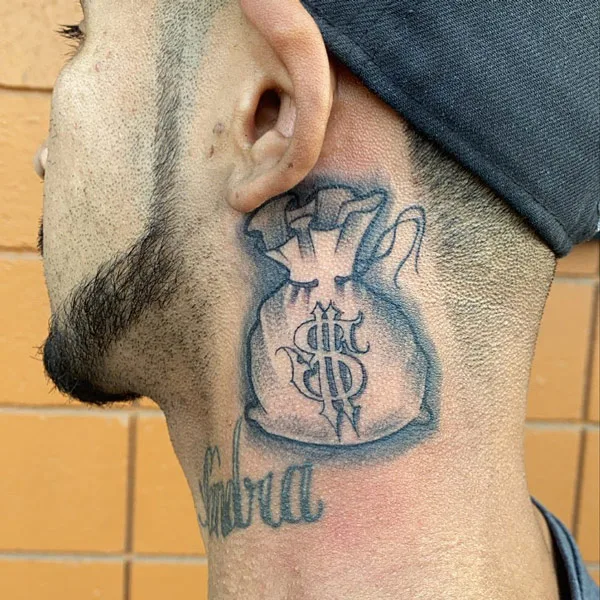Money bag tattoo 24