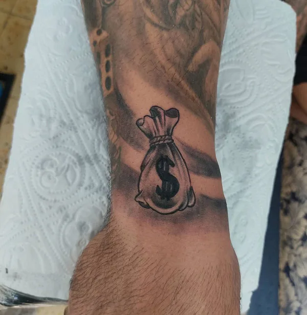 Money bag tattoo 25