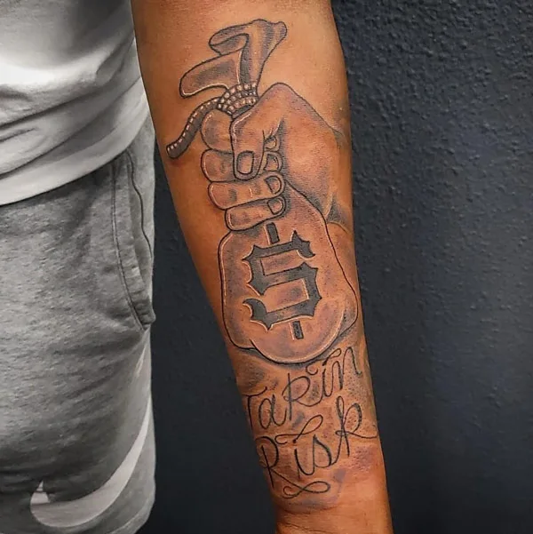 Money bag tattoo 29