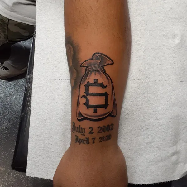 Money bag tattoo 33